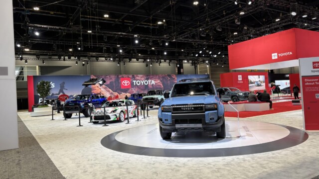 Toyota Vehicles Greet You at Entrance at Chicago Auto Show 2025.
© Rob Hard 2025 Toyota at Chicago Auto Show