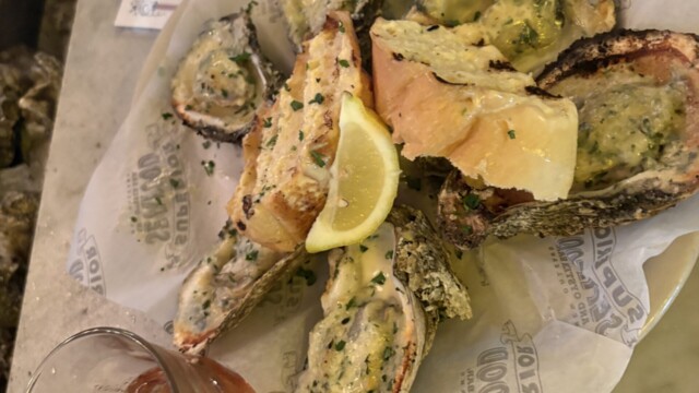 Grilled Oysters at Superior Seafood and Oyster Bar in New Orleans. © Rob Hard 2025 Grilled Oysters at Superior Seafood and Oyster Bar in New Orleans