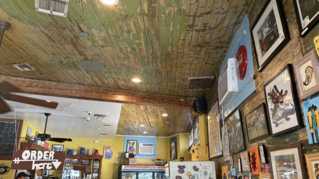 Inside Tout De Suite Cafe in the Algiers Point Neighborhood within New Orleans. © Rob Hard 2025 Inside Tout De Suite Cafe in the Algiers Point Neighborhood within New Orleans