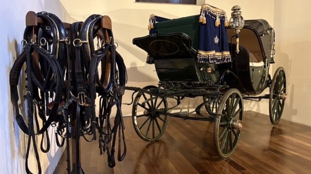 Famous Coach Built in 1730 at the Royal School of Equestrian Art in Jerez Spain