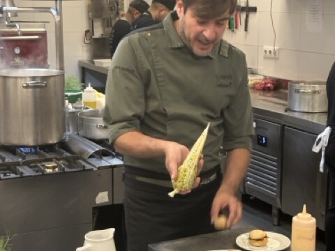 Kitchen Demonstration with Chef Javier Munoz of La Carbona in Jerez Spain