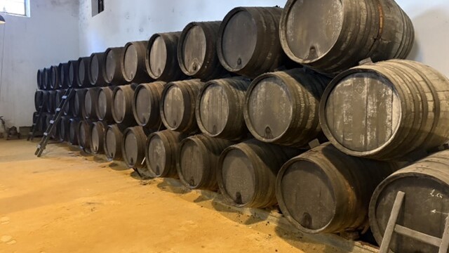 Vinegar Barrel Room at Bodegas Leon Domecq in Jerez Spain